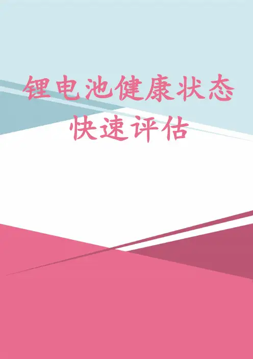 锂电池健康状态快速评估