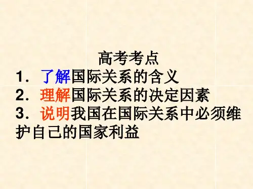 【高中政治】国际关系ppt精品课件