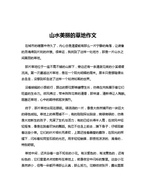 山水美丽的草地作文