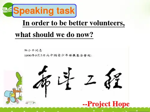 高中英语 unit4《Sharing》Speaking课件  新人教版选修7