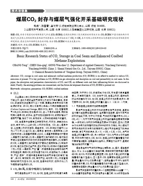 煤层CO2封存与煤层气强化开采基础研究现状