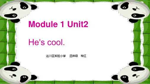 英语外研新标准(三起)四年级下册-Unit 2 He's cool.课件