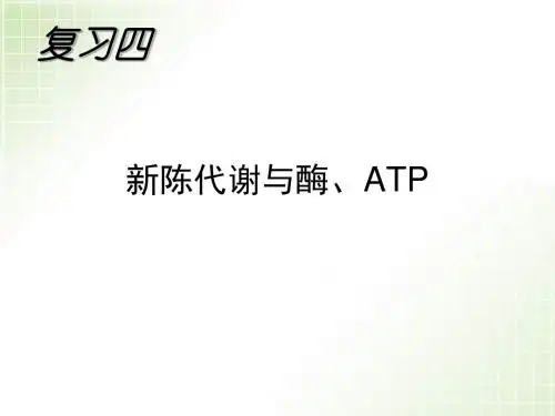 新陈代谢与酶、ATP PPT课件 人教课标版