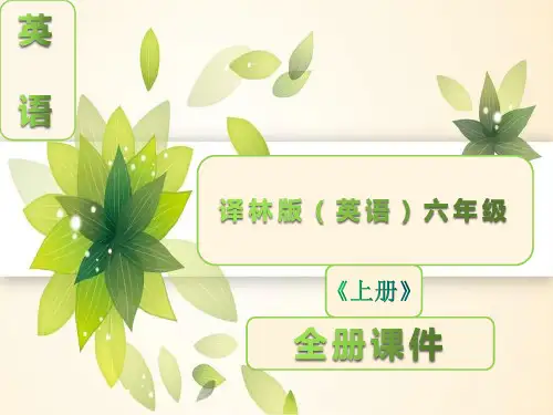最新译林版六年级英语上册全册课件