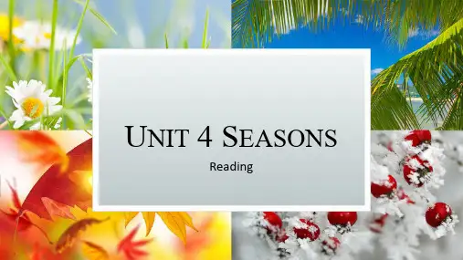 初中七年级英语牛津版上册“Seasons”课件