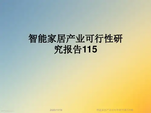 智能家居产业可行性研究报告115