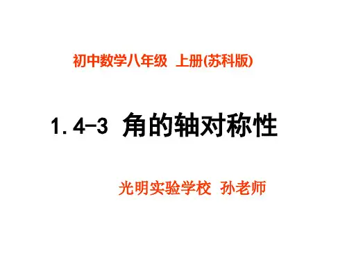 1.5 线段 角的轴对称性》(3) 课件孙老师