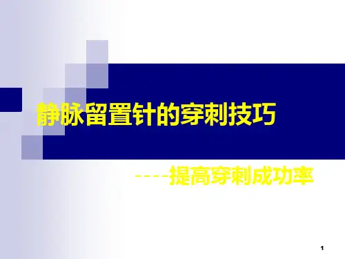 静脉留置针的穿刺PPT课件