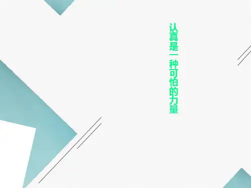 认真是一种可怕的力量