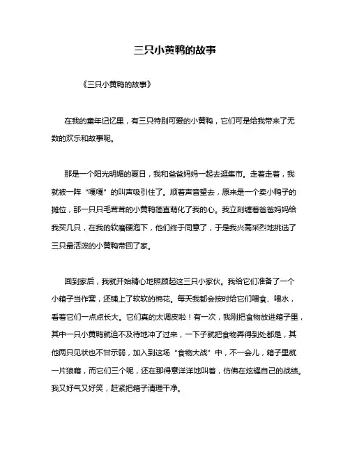 三只小黄鸭的故事