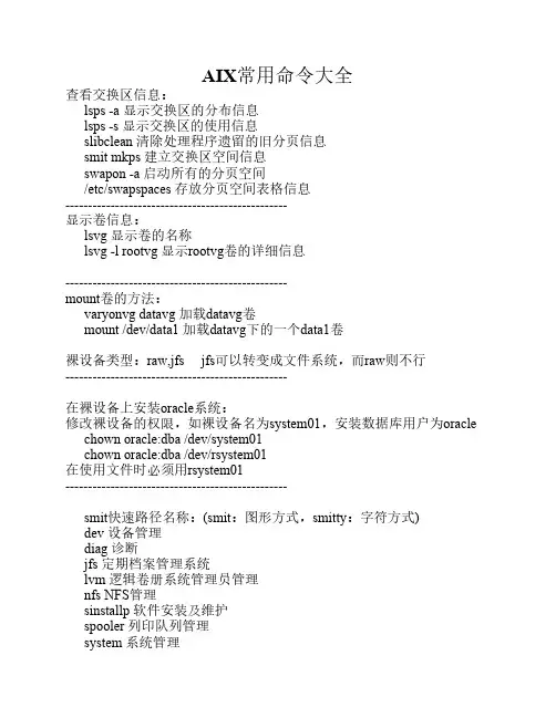 AIX常用命令大全