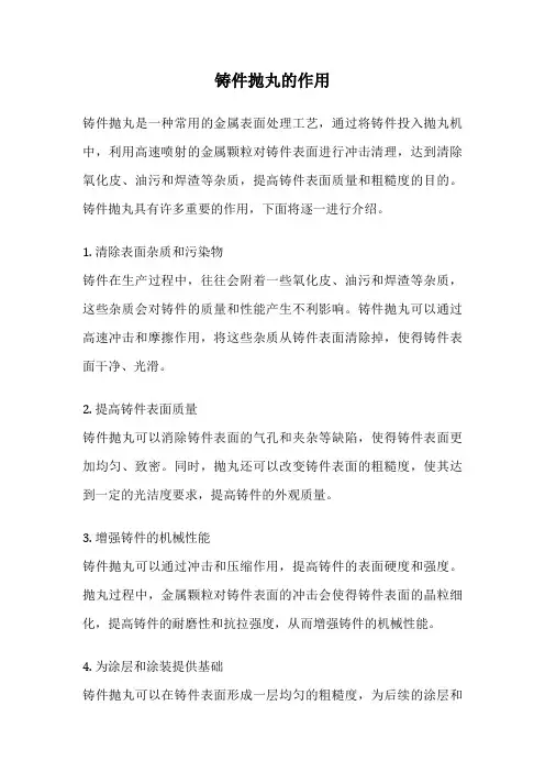 铸件抛丸的作用