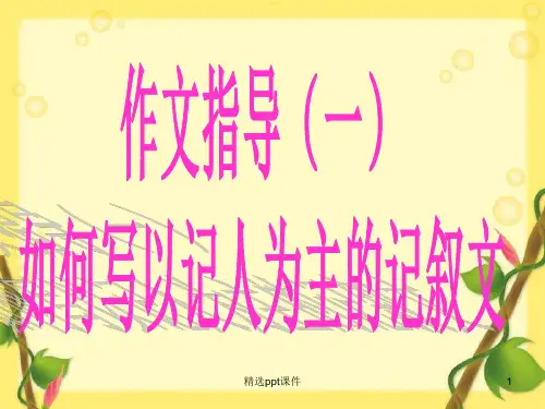 人物描写写作指导(一)ppt课件