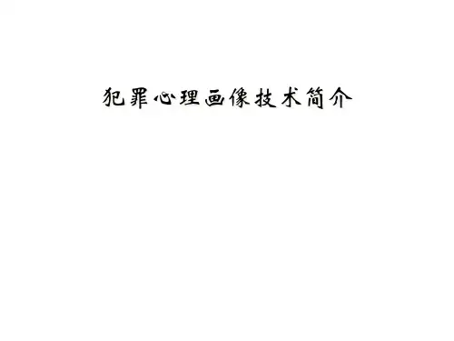 犯罪心理画像技术简介