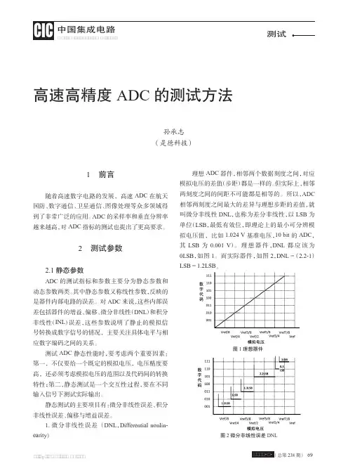 高速高精度ADC的测试方法