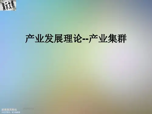 产业发展理论--产业集群