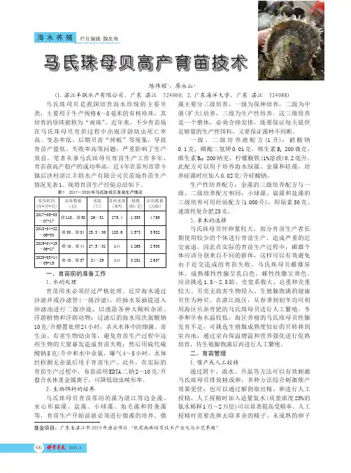 马氏珠母贝高产育苗技术