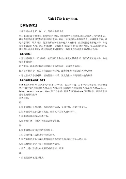 Unit2Thisismysister.人教版英语七年级上册