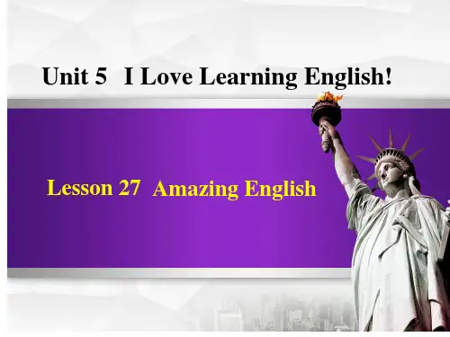 冀教版英语七年级下册  Unit 5  Lesson 27Amazing English课件(共21张PPT)
