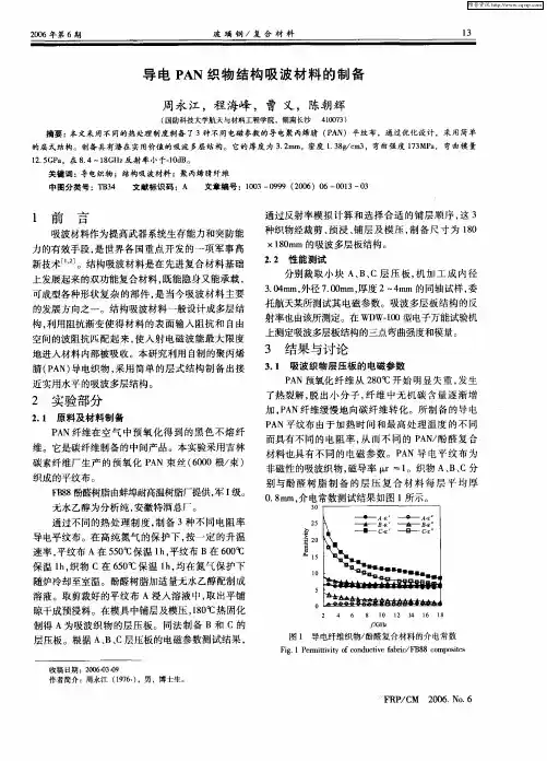 导电PAN织物结构吸波材料的制备