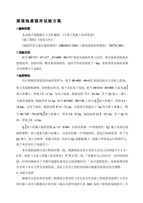 渠道强夯实验方案