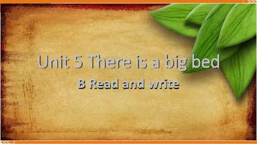 人教版PEP英语五年级上册Unit 5 B Read and write-课件
