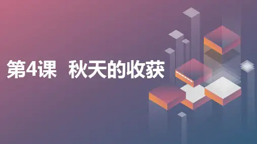第4课秋天的收获(课件)全国通用二年级下册综合实践活动