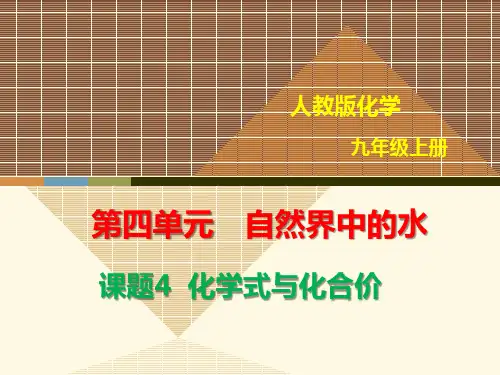 【优秀课件】人教版化学九年级上册4.4化学式与化合价