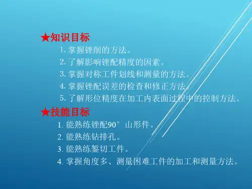 钳工实训与技能考核训练项目九 90°山形件锉配