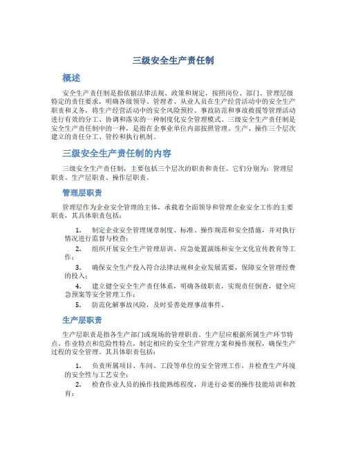 三级安全生产责任制
