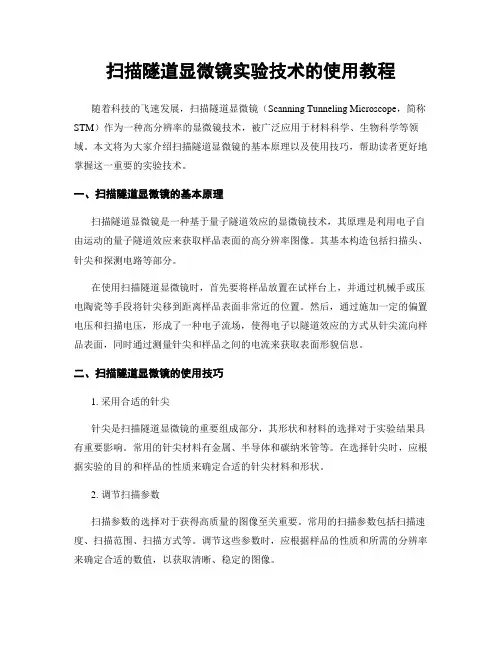 扫描隧道显微镜实验技术的使用教程