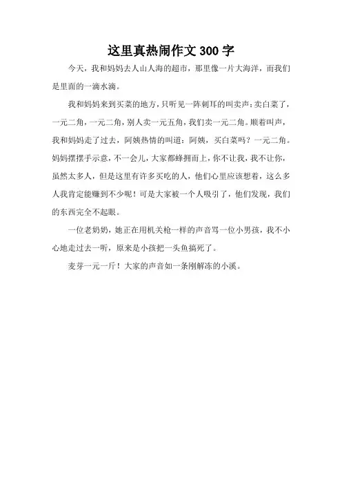 这里真热闹作文300字_1(精编版)