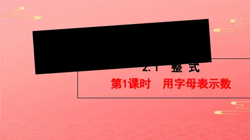 人教版七年级数学上册教学课件-整式2PPT