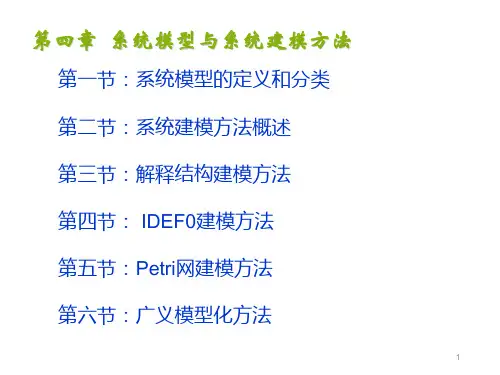 系统模型与系统建模方法ppt课件
