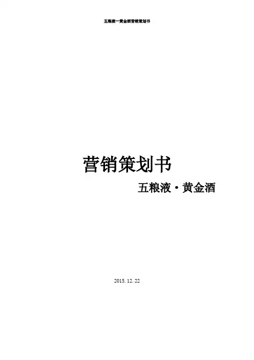 五粮液营销策划书