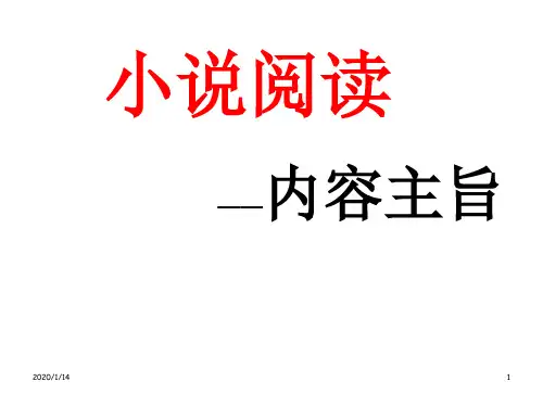 小说内容主旨PPT课件