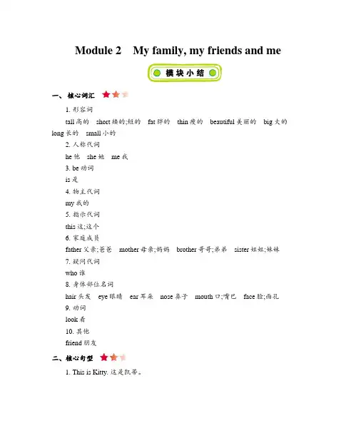 三年级上册英语素材-M2 My family, my friends and me牛津上海版(三起)