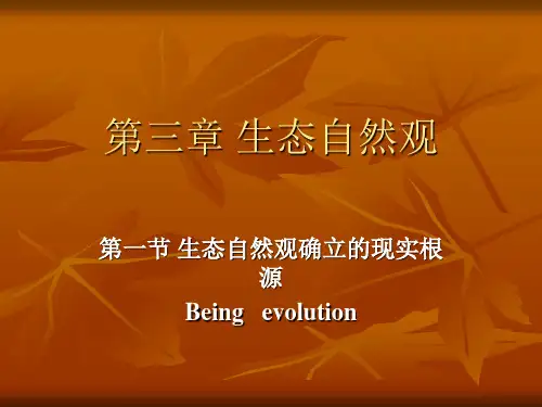 第五章生态自然观精品PPT课件