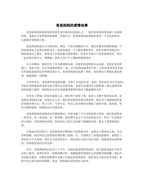 爸爸妈妈的爱情故事