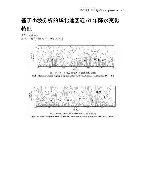基于小波分析的华北地区近61年降水变化特征