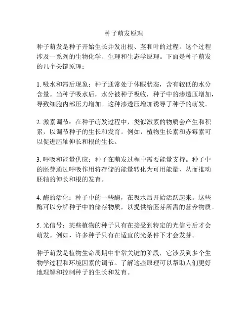 种子萌发原理