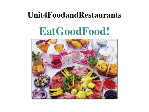 冀教版初中七年级英语上册 《Eat Good Food!》Food and Restaurants