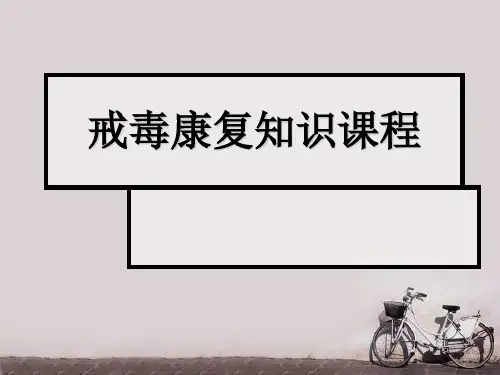 戒毒康复知识课程  PPT课件