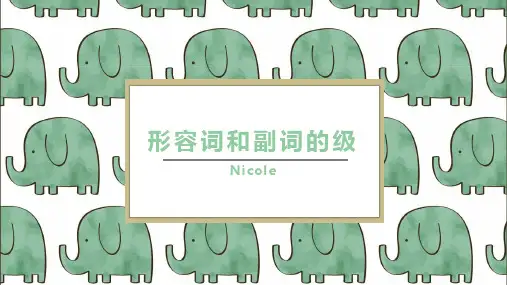 中考英语--形容词和副词讲解(共22张ppt)