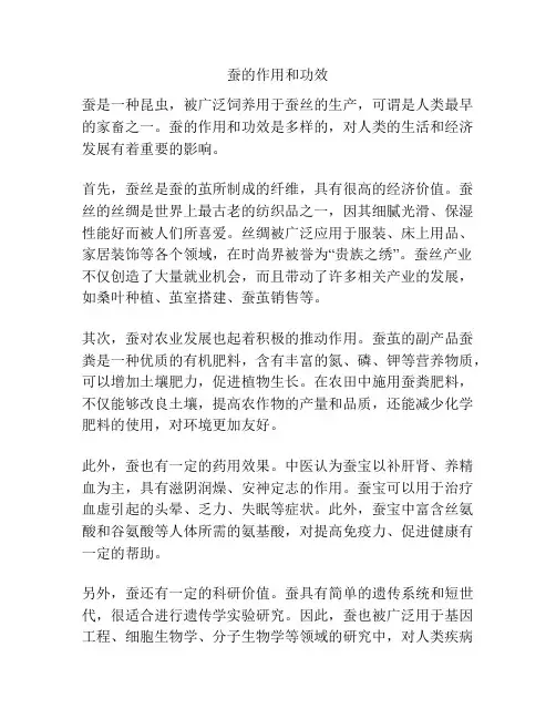 蚕的作用和功效