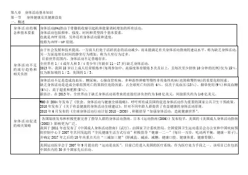 第八章  身体活动基本知识