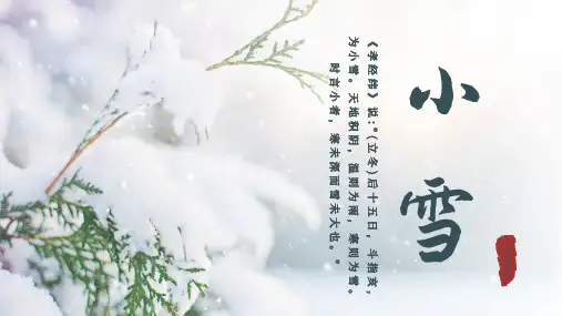 二十四节气 小雪 PPT 02