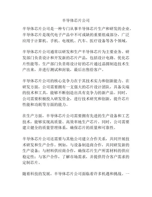 半导体芯片公司