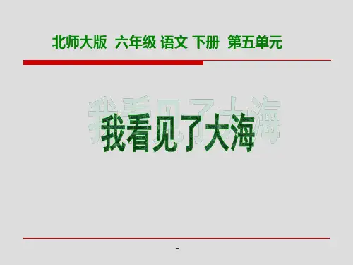 小学六年级下学期语文《我看见了大海》PPT课件