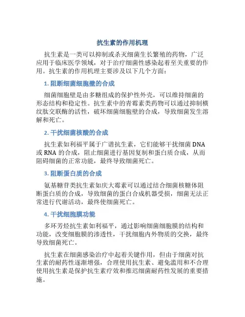 抗生素的作用机理